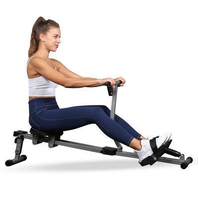 Fitness Rowing Machine Rower Ergometer, With 12 Levels Of Adjustable Resistance, Digital Monitor ...