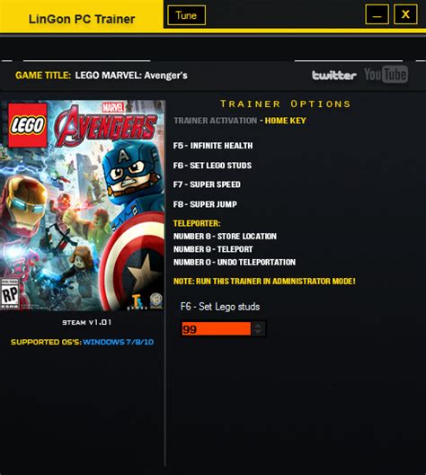 LEGO Marvel's Avengers Trainer +6 v1.1 LinGon - download cheats, codes ...