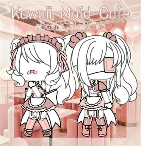 Kawaii Maid Café outfits 💙 | Character design, Anime drawing styles, Drawing anime clothes