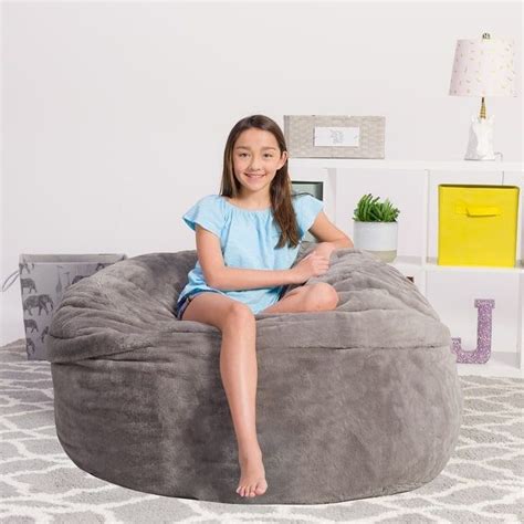 Bean Bag Chair 5-foot Memory Foam Removable Cover Bean Bags - Bed Bath ...