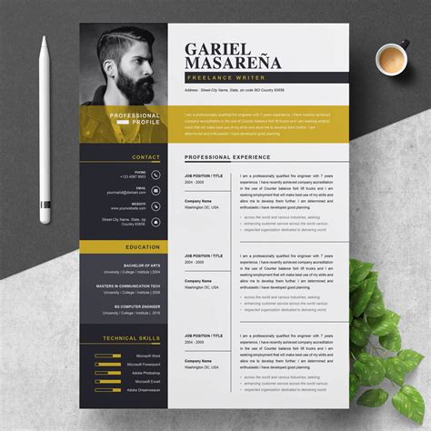 Free professional resume template adobe illustrator - asseportfolio