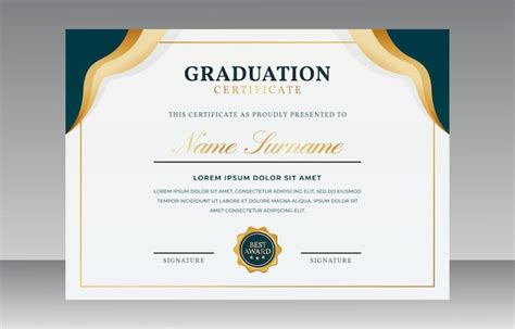 Premium Vector | Graduation certificate template