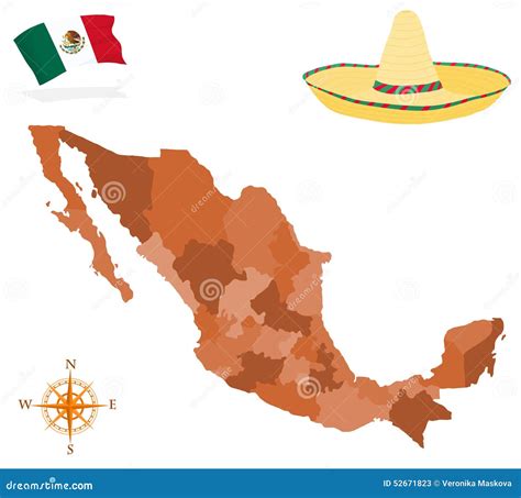 Mexico stock illustration. Illustration of cartography - 52671823