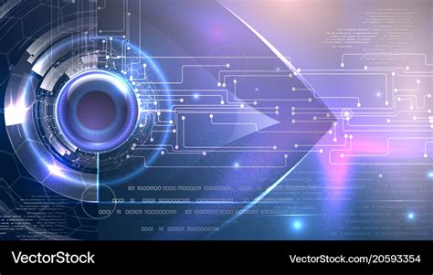 Futuristic background cyber eye theme Royalty Free Vector