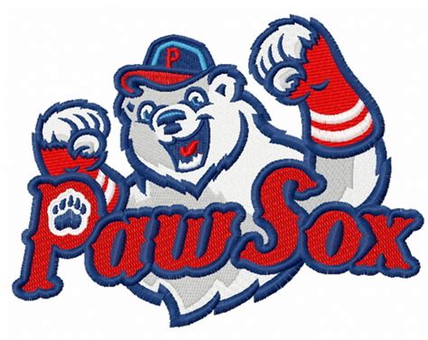 Pawtucket Red Sox logo machine embroidery design