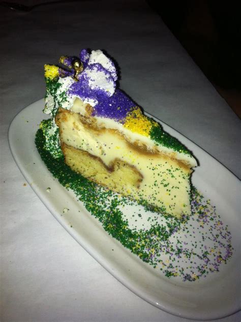 King cake cheesecake at Copeland's Cheesecake Bistro! Complete with the baby on top! photo by ...