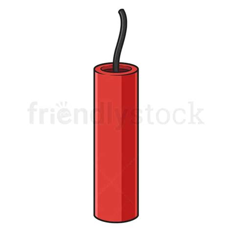 Cartoon Red Dynamite Stick Vector Graphic - FriendlyStock