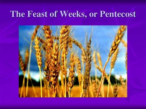 The feast of weeks, or pentecost