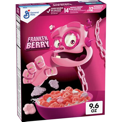 Franken Berry Cereal with Monster Marshmallows, Kids Cereal, Limited ...