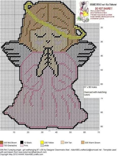 Girl Angel Plastic Canvas Ornament