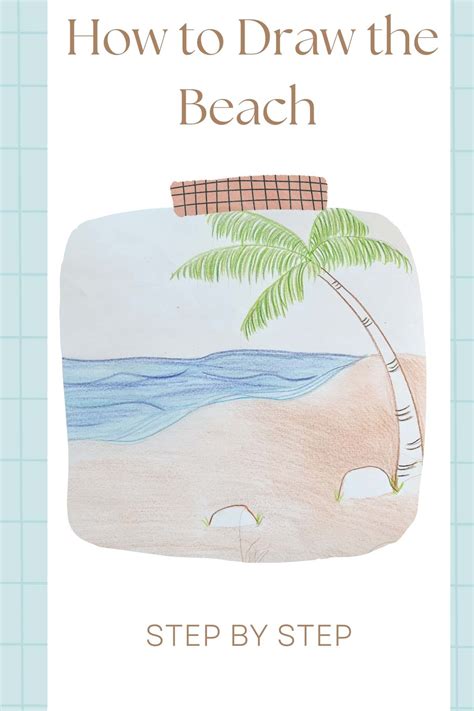 How to Draw a Beach Scene With A Palm Tree - basicdraw.com