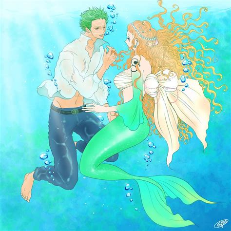 One Piece, Strawhat Pirates, Zoro, Nami, Mermaid | Disegni, Progetti da ...