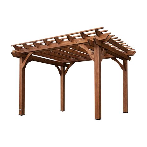 Backyard Discovery 10 ft. x 12 ft. Cedar Pergola-6214com - The Home Depot