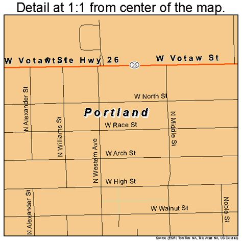 Portland Indiana Street Map 1861236