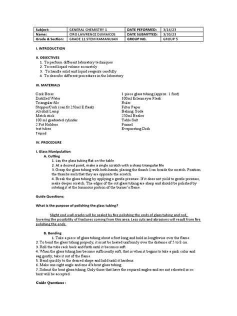 LabReport No.2 | PDF | Filtration | Precipitation (Chemistry)