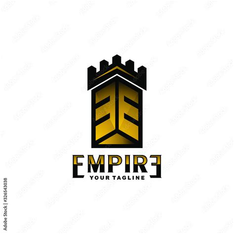 empire castle with initial E vector logo design Stock Vector | Adobe Stock