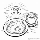 Fried Egg Coloring Pages  Free & Printable sketch template
