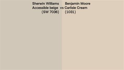 Sherwin Williams Accessible beige (SW 7036) vs Benjamin Moore Carlisle ...