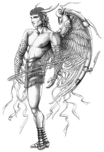 Aether | Pencil drawing of Aether, Greek god of air, son of … | Flickr