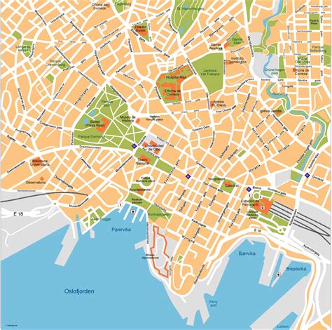 Oslo Vector Map | A vector eps maps designed by our cartographers named ...