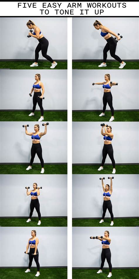 5 DUMBBELL WORKOUTS TO SCULPT YOUR ARMS | Arm workout, Dumbell workout, Arm workout women