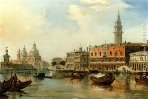 Edward Pritchett The Bacino, Venice, With The Dogana, The Salute And ...