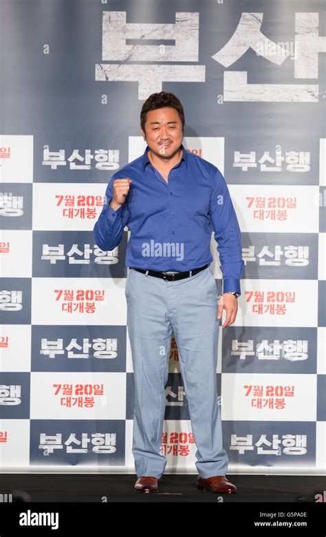 Ma Dong-Seok, June 21, 2016 : South Korean actor Ma Dong-Seok attends a ...