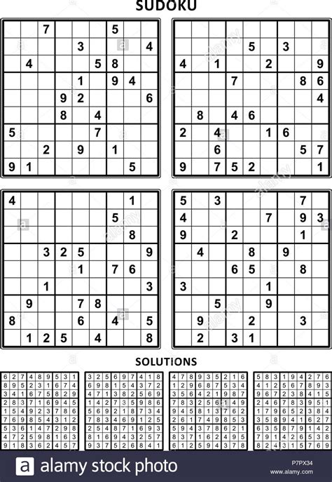 printable sudoku 4 per page with answers sudoku printable - free sudoku ...