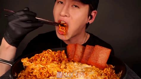 Spicy noodles ASMR Mukbang compilation - YouTube