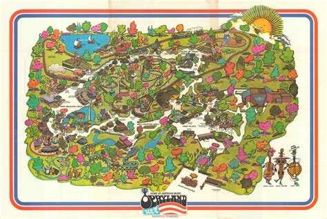 opryland map 1973 - Google Search | Theme park map, Theme park ...