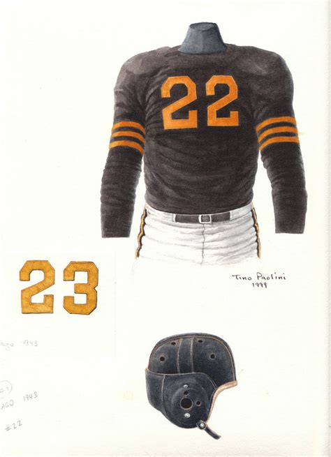 NFL Chicago Bears 1943 uniform original art – Heritage Sports Art