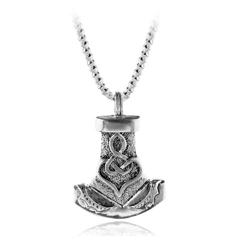 Aliexpress.com : Buy Vintage VIking Thor Necklaces Antique Silver Alloy Viking Axe Thor Pendant ...