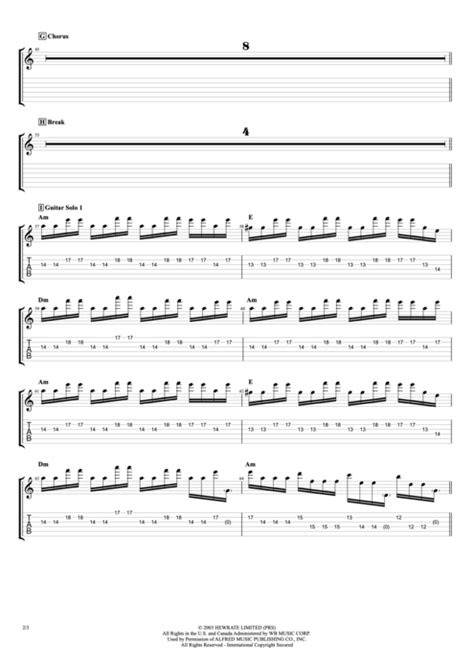 Hysteria Tab by Muse (Guitar Pro) - Full Score | mySongBook