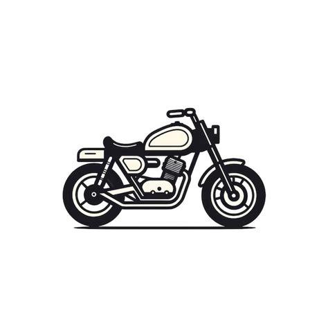 Premium Photo | Simple graphic logo of color motorcycle on white background