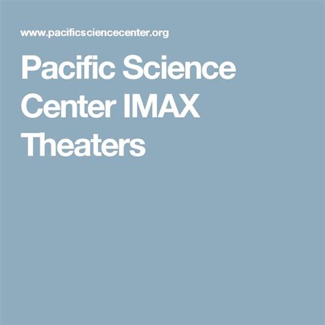 Pacific Science Center IMAX Theaters | Imax, Science center, Science