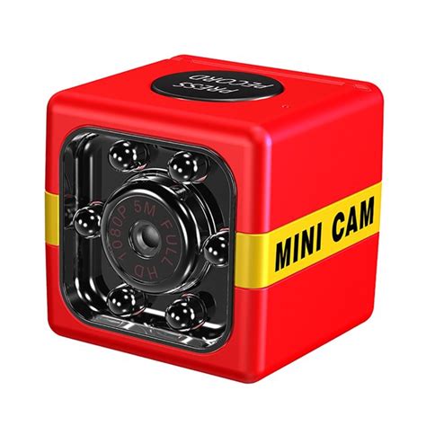 Woooli Portable Small Home Cam, Body Camera with Desktop Stand Base, Full HD 1080P IR Night ...