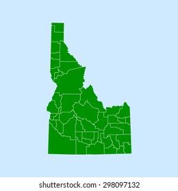 Map Idaho Stock Vector (Royalty Free) 302889461 | Shutterstock
