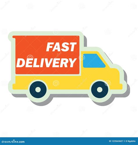 Delivery Concept Free, Fast, Food Delivery Sticker. Vector Illustration ...