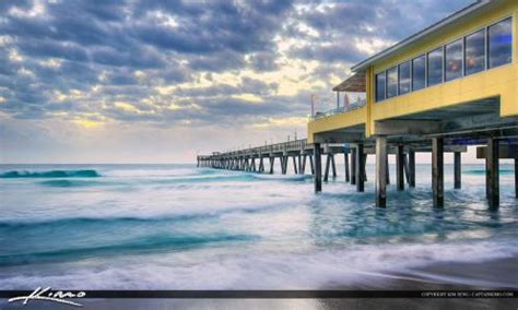 Dania Beach Pier Smooth Ocean Wave | HDR Photography by Captain Kimo