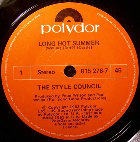 The Style Council - Long Hot Summer (1983, Vinyl) | Discogs