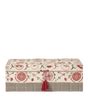 Sheki Floral Upholstered Storage Ottoman | OKA