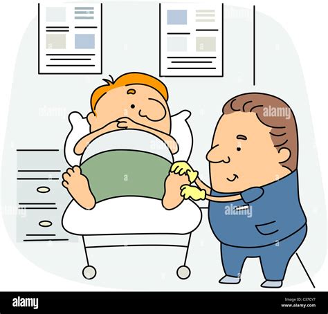 Illustration of a Podiatrist at Work Stock Photo - Alamy