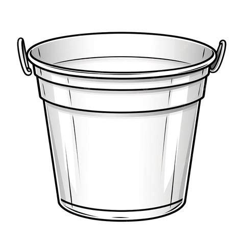 Bucket Outline Vector, Bucket, Tool, Png PNG Transparent Image and ...