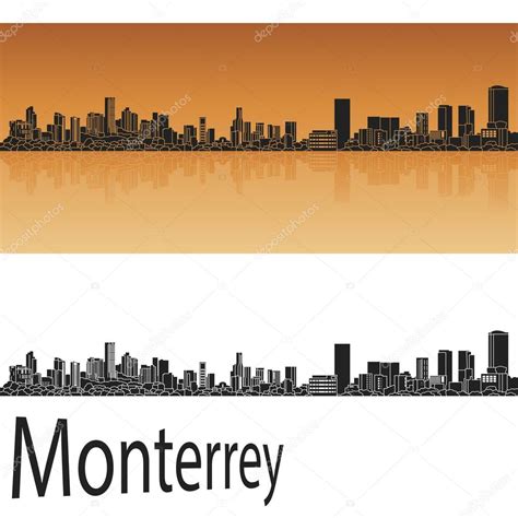 Monterrey skyline in orange Stock Vector Image by ©paulrommer #94193938