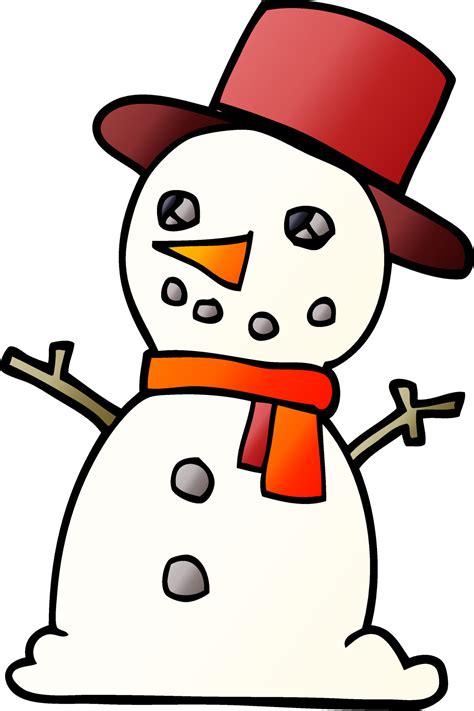 cartoon doodle snowman 12170680 Vector Art at Vecteezy