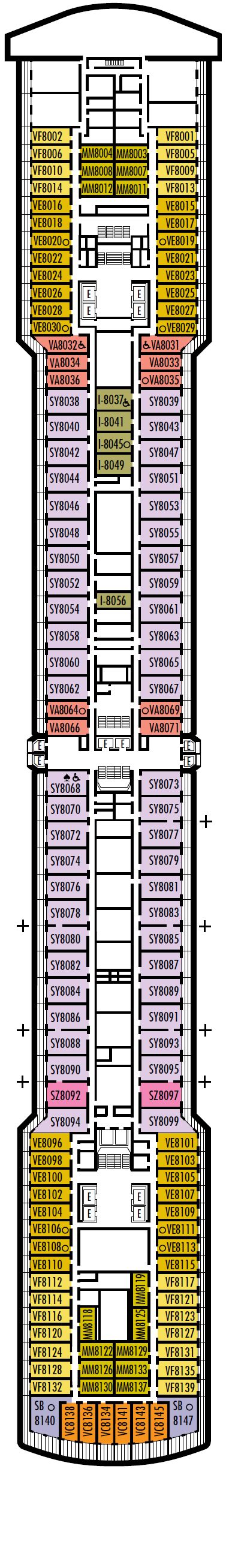 MS Westerdam Deck Plans | CruiseKings