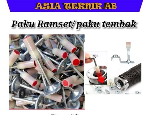 neeewww produkkk paku tembak 1 BOX / ISI 200 PCS !!! BISA COD T-REX Paku Baja Ramset Tembak ...