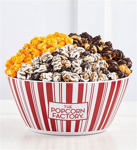 Retro Reusable Popcorn Bowl with 3 Popcorn Flavors | The Popcorn Factory