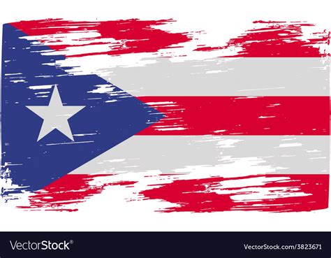 Flag of puerto rico with old texture Royalty Free Vector