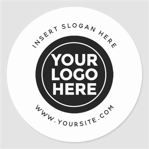 Round Custom Your Company Logo Classic Round Sticker | Zazzle | Circle logo design, Sticker ...